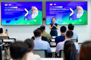 Bà Hoàng Thu Quỳnh, Giám đốc Kinh doanh SAP Việt Nam chia sẻ về cách SAP và FPT hợp tác để hỗ trợ doanh nghiệp ngành gỗ tối ưu vận hành